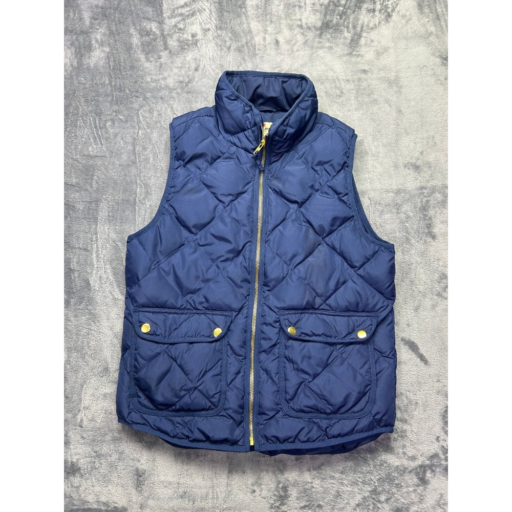Woolrich‎ Quilted Down Vest Navy Blue Womens S Puffer Zip Pockets Outdoor